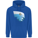 Curled San Marino Flag Sammarinese Day Football Mens 80% Cotton Hoodie Royal Blue