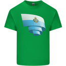 Curled San Marino Flag Sammarinese Day Football Mens Cotton T-Shirt Tee Top Irish Green