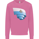 Curled San Marino Flag Sammarinese Day Football Mens Sweatshirt Jumper Azalea