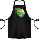Curled Sao Tome and Principe Flag Day Football Cotton Apron 100% Organic Black
