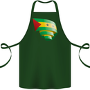 Curled Sao Tome and Principe Flag Day Football Cotton Apron 100% Organic Forest Green