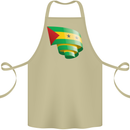 Curled Sao Tome and Principe Flag Day Football Cotton Apron 100% Organic Khaki