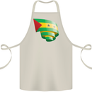 Curled Sao Tome and Principe Flag Day Football Cotton Apron 100% Organic Natural