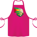 Curled Sao Tome and Principe Flag Day Football Cotton Apron 100% Organic Pink