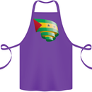 Curled Sao Tome and Principe Flag Day Football Cotton Apron 100% Organic Purple
