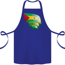 Curled Sao Tome and Principe Flag Day Football Cotton Apron 100% Organic Royal Blue
