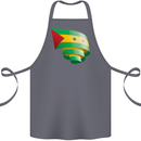 Curled Sao Tome and Principe Flag Day Football Cotton Apron 100% Organic Steel