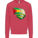 Curled Sao Tome and Principe Flag Day Football Kids Sweatshirt Jumper Heliconia