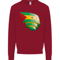 Curled Sao Tome and Principe Flag Day Football Kids Sweatshirt Jumper Red