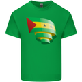 Curled Sao Tome and Principe Flag Day Football Kids T-Shirt Childrens Irish Green