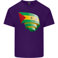 Curled Sao Tome and Principe Flag Day Football Mens Cotton T-Shirt Tee Top Purple