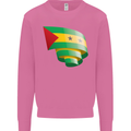 Curled Sao Tome and Principe Flag Day Football Mens Sweatshirt Jumper Azalea