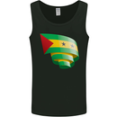 Curled Sao Tome and Principe Flag Day Football Mens Vest Tank Top Black