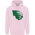 Curled Saudi Arabia Flag Arabian Day Football Childrens Kids Hoodie Light Pink