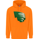 Curled Saudi Arabia Flag Arabian Day Football Childrens Kids Hoodie Orange