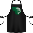 Curled Saudi Arabia Flag Arabian Day Football Cotton Apron 100% Organic Black