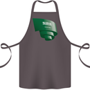 Curled Saudi Arabia Flag Arabian Day Football Cotton Apron 100% Organic Dark Grey