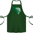 Curled Saudi Arabia Flag Arabian Day Football Cotton Apron 100% Organic Forest Green