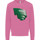Curled Saudi Arabia Flag Arabian Day Football Mens Sweatshirt Jumper Azalea