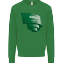 Curled Saudi Arabia Flag Arabian Day Football Mens Sweatshirt Jumper Irish Green