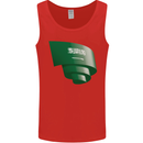 Curled Saudi Arabia Flag Arabian Day Football Mens Vest Tank Top Red