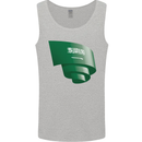 Curled Saudi Arabia Flag Arabian Day Football Mens Vest Tank Top Sports Grey