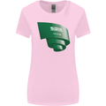 Curled Saudi Arabia Flag Arabian Day Football Womens Wider Cut T-Shirt Light Pink