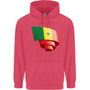Curled Senegal Flag Senegalese Day Football Childrens Kids Hoodie Heliconia