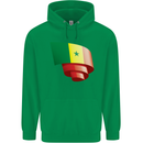 Curled Senegal Flag Senegalese Day Football Childrens Kids Hoodie Irish Green
