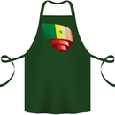 Curled Senegal Flag Senegalese Day Football Cotton Apron 100% Organic Forest Green