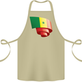 Curled Senegal Flag Senegalese Day Football Cotton Apron 100% Organic Khaki