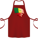 Curled Senegal Flag Senegalese Day Football Cotton Apron 100% Organic Maroon