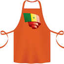 Curled Senegal Flag Senegalese Day Football Cotton Apron 100% Organic Orange