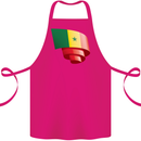 Curled Senegal Flag Senegalese Day Football Cotton Apron 100% Organic Pink