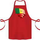 Curled Senegal Flag Senegalese Day Football Cotton Apron 100% Organic Red
