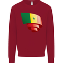 Curled Senegal Flag Senegalese Day Football Kids Sweatshirt Jumper Red