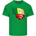 Curled Senegal Flag Senegalese Day Football Kids T-Shirt Childrens Irish Green