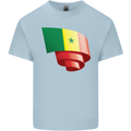 Curled Senegal Flag Senegalese Day Football Kids T-Shirt Childrens Light Blue