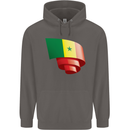 Curled Senegal Flag Senegalese Day Football Mens 80% Cotton Hoodie Charcoal