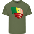 Curled Senegal Flag Senegalese Day Football Mens Cotton T-Shirt Tee Top Military Green