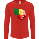 Curled Senegal Flag Senegalese Day Football Mens Long Sleeve T-Shirt Red