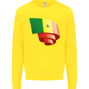Curled Senegal Flag Senegalese Day Football Mens Sweatshirt Jumper Yellow