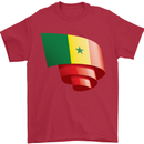 Curled Senegal Flag Senegalese Day Football Mens T-Shirt 100% Cotton Red