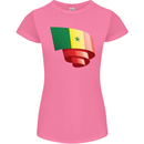 Curled Senegal Flag Senegalese Day Football Womens Petite Cut T-Shirt Azalea