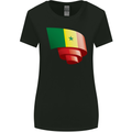 Curled Senegal Flag Senegalese Day Football Womens Wider Cut T-Shirt Black