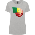Curled Senegal Flag Senegalese Day Football Womens Wider Cut T-Shirt Sports Grey