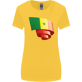 Curled Senegal Flag Senegalese Day Football Womens Wider Cut T-Shirt Yellow