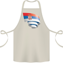 Curled Serbia Flag Serbia Day Football Cotton Apron 100% Organic Natural