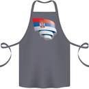 Curled Serbia Flag Serbia Day Football Cotton Apron 100% Organic Steel