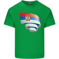 Curled Serbia Flag Serbia Day Football Mens Cotton T-Shirt Tee Top Irish Green